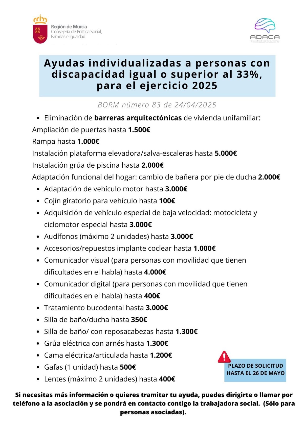 Ayudas discapacidad 2025